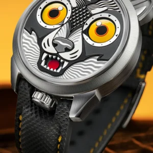 Konstantin Chaykin Wolf Watch, 40mm Stainless Steel - Grey Fabric Strap