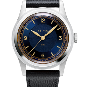 Baltic HMS 002 Blue Gilt – Stitched Saffiano black