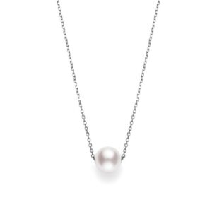 Akoya Single Pearl Pendant in 18K White Gold
