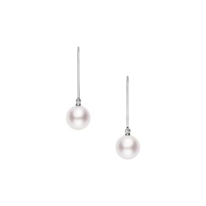 Akoya Cultured Pearl Earrings in 18K White Gold