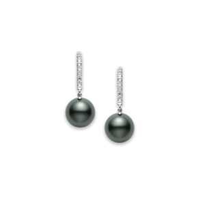 Classic Elegance, Lever Back, Black South Sea Pearl Earrings
