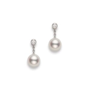 Classic Drop Earrings, Akoya Pearl Earrings