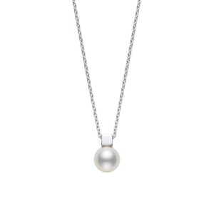 Akoya Cultured Pearl Pendant in 18K White Gold
