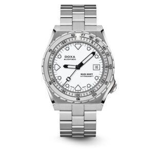 Doxa SUB 600T Whitepearl – Stainless steel / Stainless steel Sandblasted