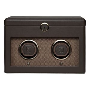 Earth Double Watch Winder - Coffee