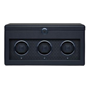 Earth Triple Watch Winder - Midnight Blue