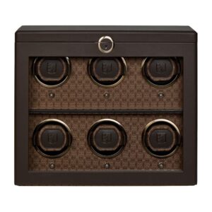 Earth 6 Piece Watch Winder - Coffee