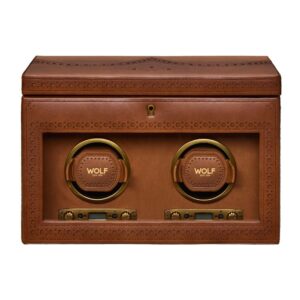 Brogue Double Winder With Storage - Burnished Brown