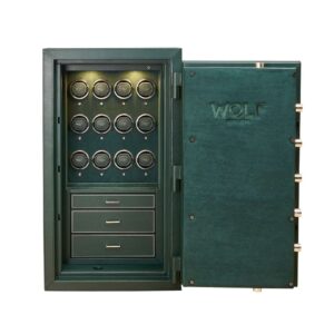 Athos 12 Piece Watch Winder and Jewelry Safe - Green