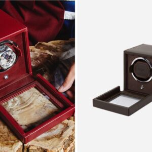 Cub Single Watch Winder with Cover - Brown