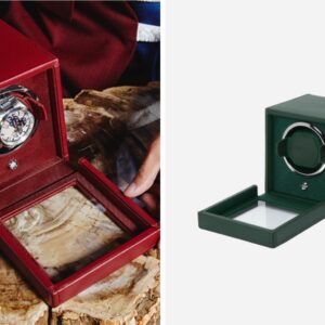 Cub Single Watch Winder with Cover - Green