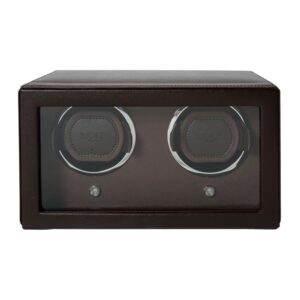 Cub Double Watch Winder with Cover - Brown