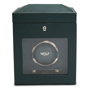 British Racing Single Watch Winder with Storage - Green