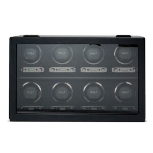 British Racing 8 Piece Watch Winder - Black