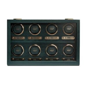 British Racing 8 Piece Watch Winder - Green