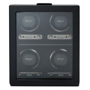 British Racing 4 Piece Watch Winder - Black