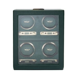 British Racing 4 Piece Watch Winder - Green